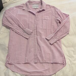 Pink Striped button down Shirt